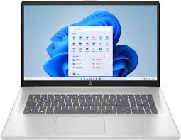 HP 17-cp3005dx Laptop AMD Ryzen 5-7430U Processor 8GB DDR4 RAM 512GB SSD AMD Radeon Graphics 17.3” FHD IPS LED Display Windows 11 Home Natural Silver